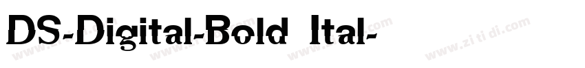 DS-Digital-Bold Ital字体转换